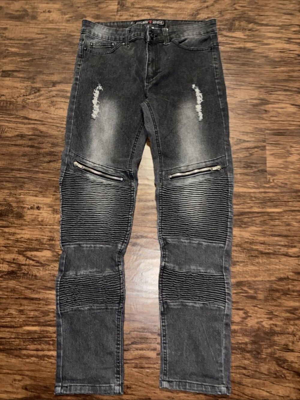 Hard Soda HS Premium Jeans Mens 29x29”(measured) Black Denim Distressed